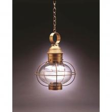 Northeast Lantern 2542-DB-MED-CLR - Caged Onion Hanging Dark Brass Medium Base Socket Clear Glass