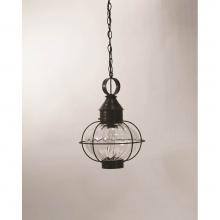 Northeast Lantern 2542-DAB-MED-OPT - Caged Onion Hanging Dark Antique Brass Medium Base Socket Optic Glass