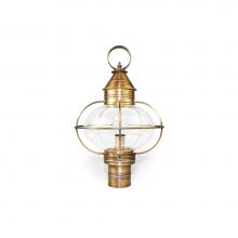 Northeast Lantern 2543-DAB-MED-CLR - Caged Onion Post Dark Antique Brass Medium Base Socket Clear Glass