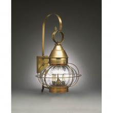 Northeast Lantern 2571-DAB-LT2-OPT - Caged Onion Wall Dark Antique Brass 2 Candelabra Sockets Optic Glass