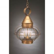 Northeast Lantern 2572-VG-LT2-CLR - Caged Onion Hanging Verdi Gris 2 Candelabra Sockets Clear Glass