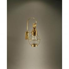 Northeast Lantern 2721-VG-MED-CLR - Caged Pear Wall Verdi Gris Medium Base Socket Clear Glass