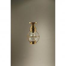 Northeast Lantern 2724-VG-MED-OPT - Caged Pear Flush Verdi Gris Medium Base Socket Optic Glass