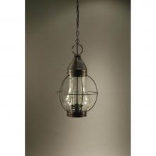 Northeast Lantern 2742-DAB-LT2-CLR - Caged Pear Hanging Dark Antique Brass 2 Candelabra Sockets Clear Glass