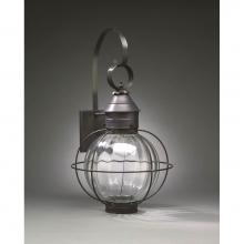 Northeast Lantern 2841-VG-MED-OPT - Caged Round Wall Verdi Gris Medium Base Socket Optic Glass