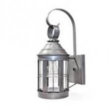 Northeast Lantern 3317-DB-MED-CLR - Cone Top Wall With Top Scroll Dark Brass Medium Base Socket Clear Glass