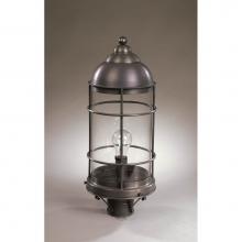 Northeast Lantern 3533-DAB-MED-CLR - Nautical Post Dark Antique Brass Medium Base Socket Clear Glass