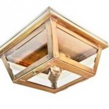 Northeast Lantern 4104-AB-MED-CLR - Flush Antique Brass Medium Base Socket Clear Glass