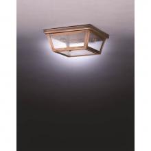 Northeast Lantern 4204-DB-MED2-SMG - Flush Dark Brass 2 Medium Base Sockets Seedy Marine Glass