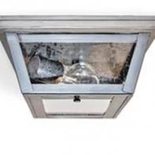 Northeast Lantern 4204-DB-MED2-CSG - Flush Dark Brass 2 Medium Base Sockets Clear Seedy Glass