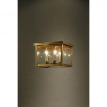 Northeast Lantern 4904-DB-LT3-CSG - Flush Dark Brass 3 Candelabra Sockets Sockets Clear Seedy Glass