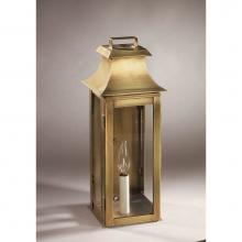 Northeast Lantern 5621-DAB-LT1-CLR - Pagoda Wall Dark Antique Brass 1 Candelabra Socket Clear Glass