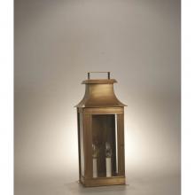 Northeast Lantern 5651-AB-LT2-CLR - Pagoda Wall Antique Brass 2 Candelabra Sockets Clear Glass