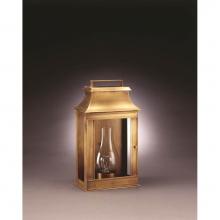 Northeast Lantern 5721-AB-CIM-CLR - Pagoda Wall Antique Brass Medium Base Socket With Chimney Clear Glass