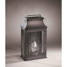 Northeast Lantern 5721-AB-CIM-SMG - Pagoda Wall Antique Brass Medium Base Socket With Chimney Seedy Marine Glass