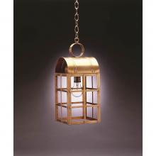 Northeast Lantern 6142-DB-MED-CLR - Culvert Top H-Bars Hanging Dark Brass Medium Base Socket Clear Glass