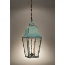 Northeast Lantern 6412-DAB-LT2-SMG - Hanging Fixture  Dark Antique Brass Finish  2 Candelabra Sockets  Seedy Marine Glass