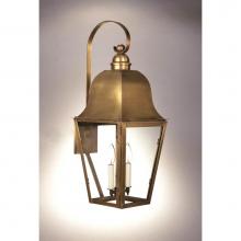 Northeast Lantern 6417-DAB-LT2-CLR - Bracket Wall Fixture  Dark Antique Brass Finish  2 Candelabra Sockets  Clear Glass