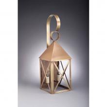Northeast Lantern 7041-DAB-LT2-CLR - Pyramid Top X-Bars Wall Dark Antique Brass 2 Candelabra Sockets Clear Glass