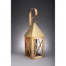 Northeast Lantern 7051-DAB-CIM-CLR - Pyramid Top X-Bars Wall Dark Antique Brass Medium Base Socket With Chimney Clear Glass