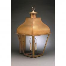 Northeast Lantern 7651-DAB-LT3-CLR - Curved Top Wall Dark Antique Brass 3 Candelabra Sockets Clear Glass