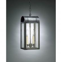 Northeast Lantern 8032-DAB-LT2-SMG - Culvert Top Hanging Dark Antique Brass 2 Candelabra Sockets Seedy Marine Glass