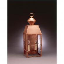 Northeast Lantern 8351-VG-LT2-CLR - H-Rod Wall Verdi Gris 2 Candelabra Sockets Clear Glass