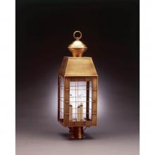 Northeast Lantern 8353-AB-LT3-CLR - H-Rod Post Antique Brass 3 Candelabra Sockets Clear Glass