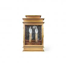 Northeast Lantern 8811-AB-LT2-CSG-PM - Wall Antique Brass 2 Candelabra Sockets Clear Seedy Glass