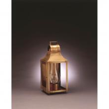 Northeast Lantern 9031-DB-CIM-CLR - Culvert Top Wall Dark Brass Medium Base Socket With Chimney Clear Glass