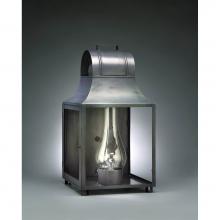 Northeast Lantern 9061-DAB-CIM-CLR - Culvert Top Wall Dark Antique Brass Medium Base Socket With Chimney Clear Glass
