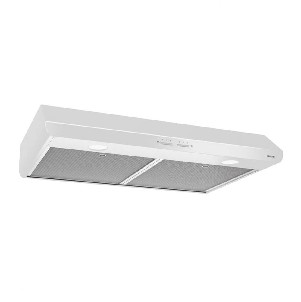 30-Inch 300 Max Blower CFM 5.0 Sones White Range Hood