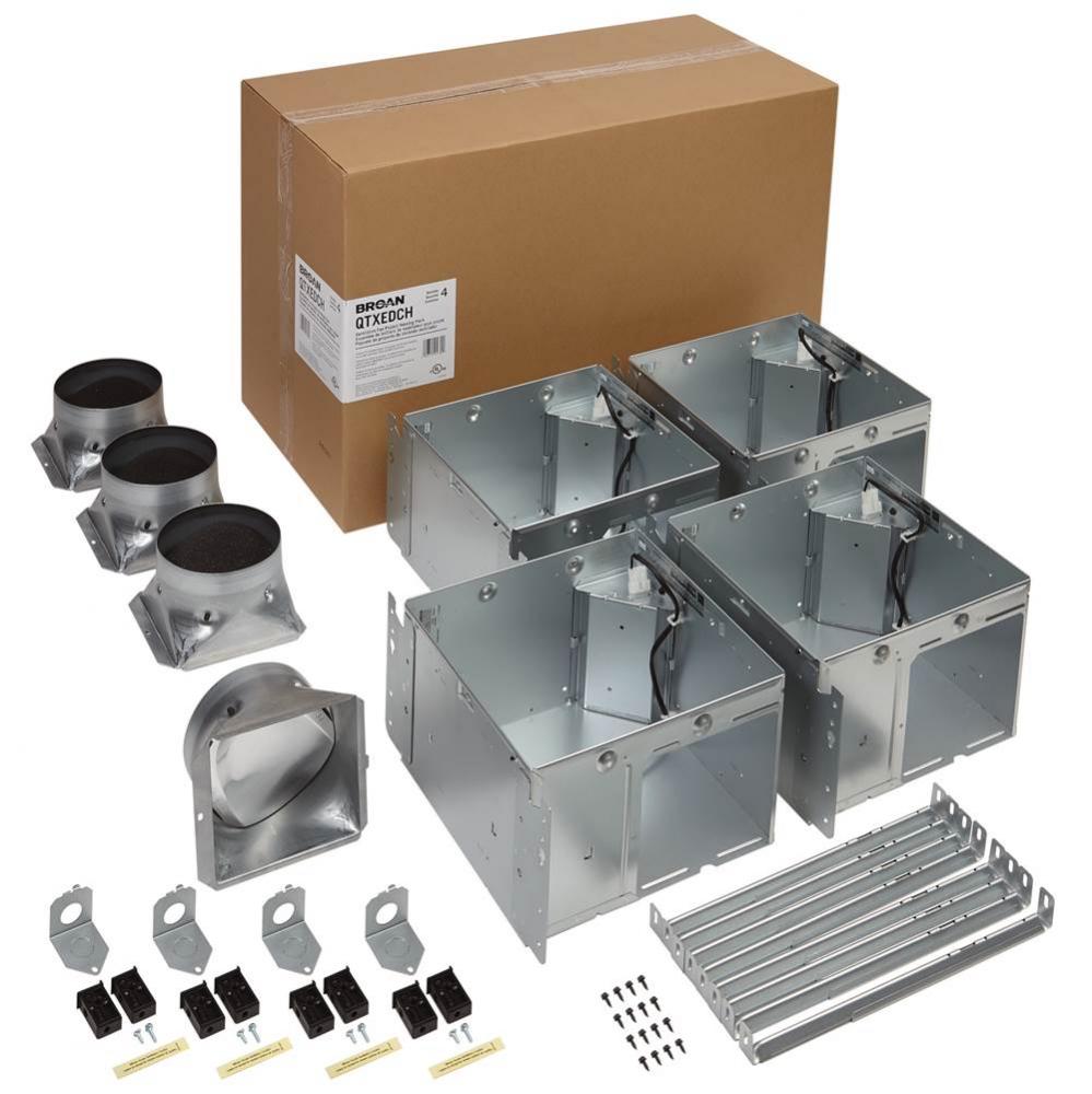 Broan QT DC Series 110-130-150 Selectable cfm Housing Pack, <0.3-0.4-0.7 Sones, Energy Star Cer