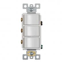 Broan Nutone Canada P3RW - Broan-NuTone THREE ROCKER SWITCH WHITE