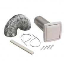 Broan Nutone Canada WVK2A - Wall Vent Kit For 3'' Or 4'' Round Duct With Backdraft Damper, White