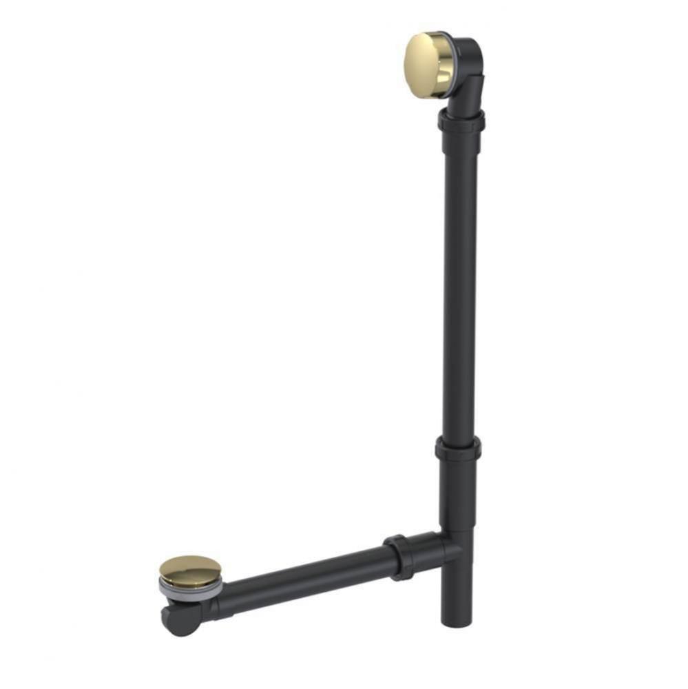Adjustable Cable Driven Tubular Waste And Overflow (PVC with Brass Trim) 22''