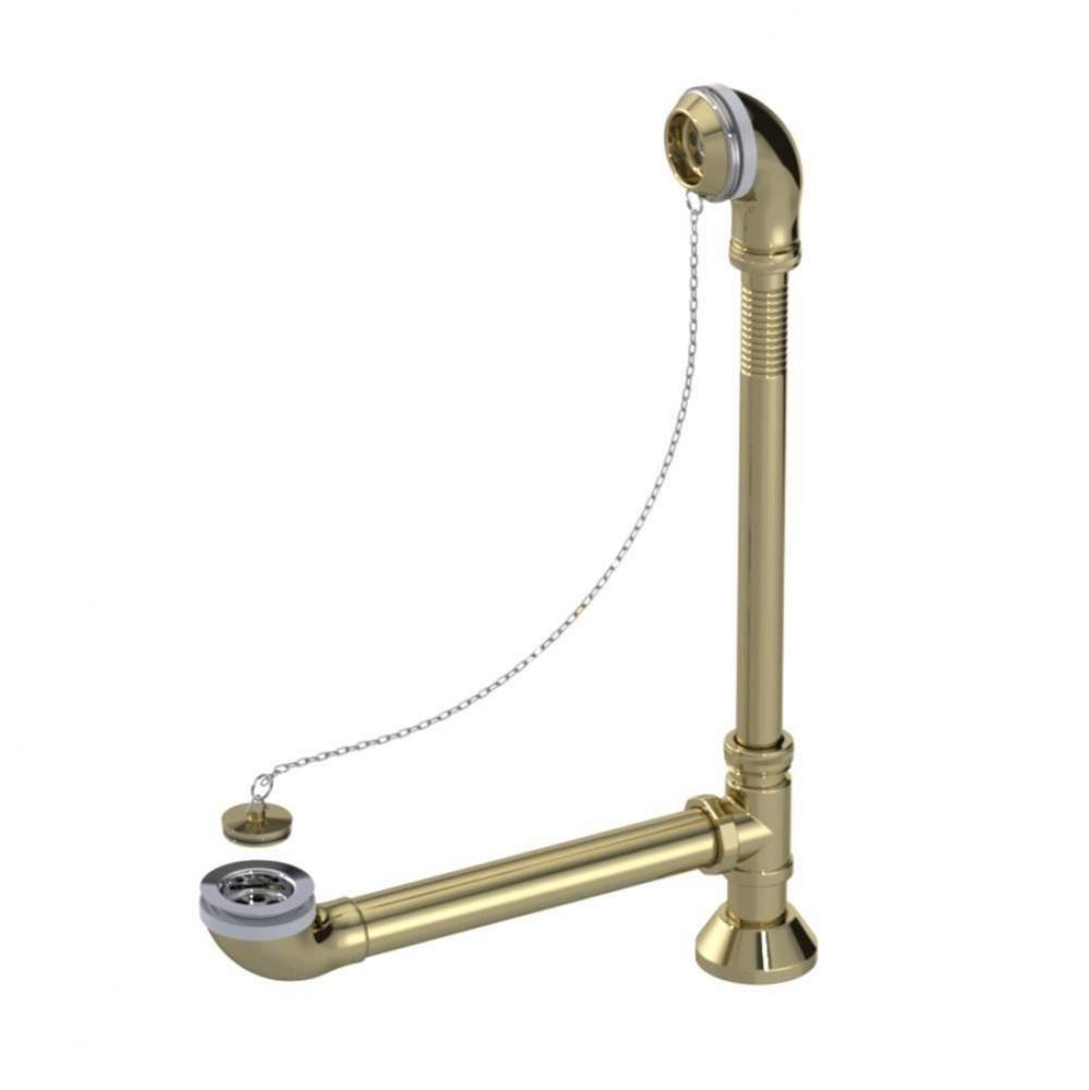 Adjustable Plug And Chain Tubular Waste And Overflow (Solid Brass)