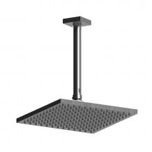 Rubinet Canada 4F221MBCH - 8'' SHOWER HEAD WITH WALL MOUNT 12'' SHOWER ARM and FLANGE