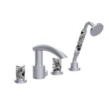 Rubinet Canada 5HNVRSCA2 - 4 Piece Roman Tub Filler With Handheld Shower