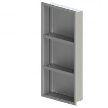 Rubinet Canada 9TWN4CHGD - 12'' X 24'' Recessed Wall Niche With Two Adjustable Shelves (For Vertical Use)