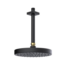 Rubinet Canada 4F218MBNB - 8'' Ceiling Mount Shower Head with Shower Arm & Flange