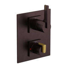 Rubinet Canada T2QRTLOBABM - Temperature Control Valve with Stops & Two Way Diverter with Shut-Off (Trim Only)