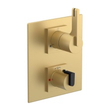 Rubinet Canada T2QRTLSBBK - Temperature Control Valve with Stops & Two Way Diverter with Shut-Off (Trim Only)