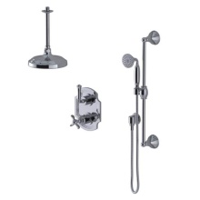 Rubinet Canada T22RVCCHMW - Temperature Control Shower with Two Way Diverter & Shut-Off, Hand Held Shower, Adjustable Slid