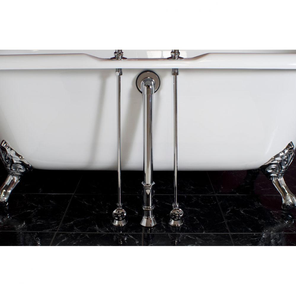 Chrome Deck Mount Supply Set