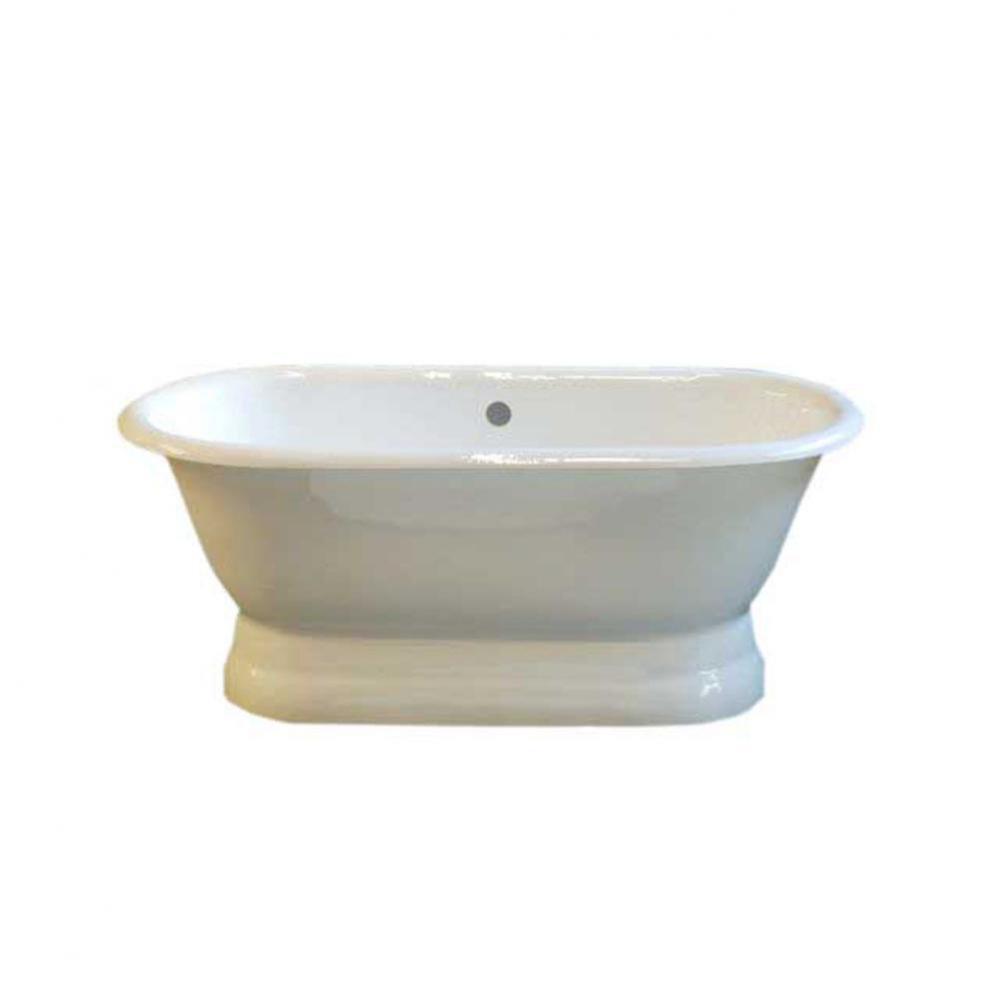 P0778 The Peninsula 5apos;apos; Cast Iron Dual Tub On Pedestal Without Holes.