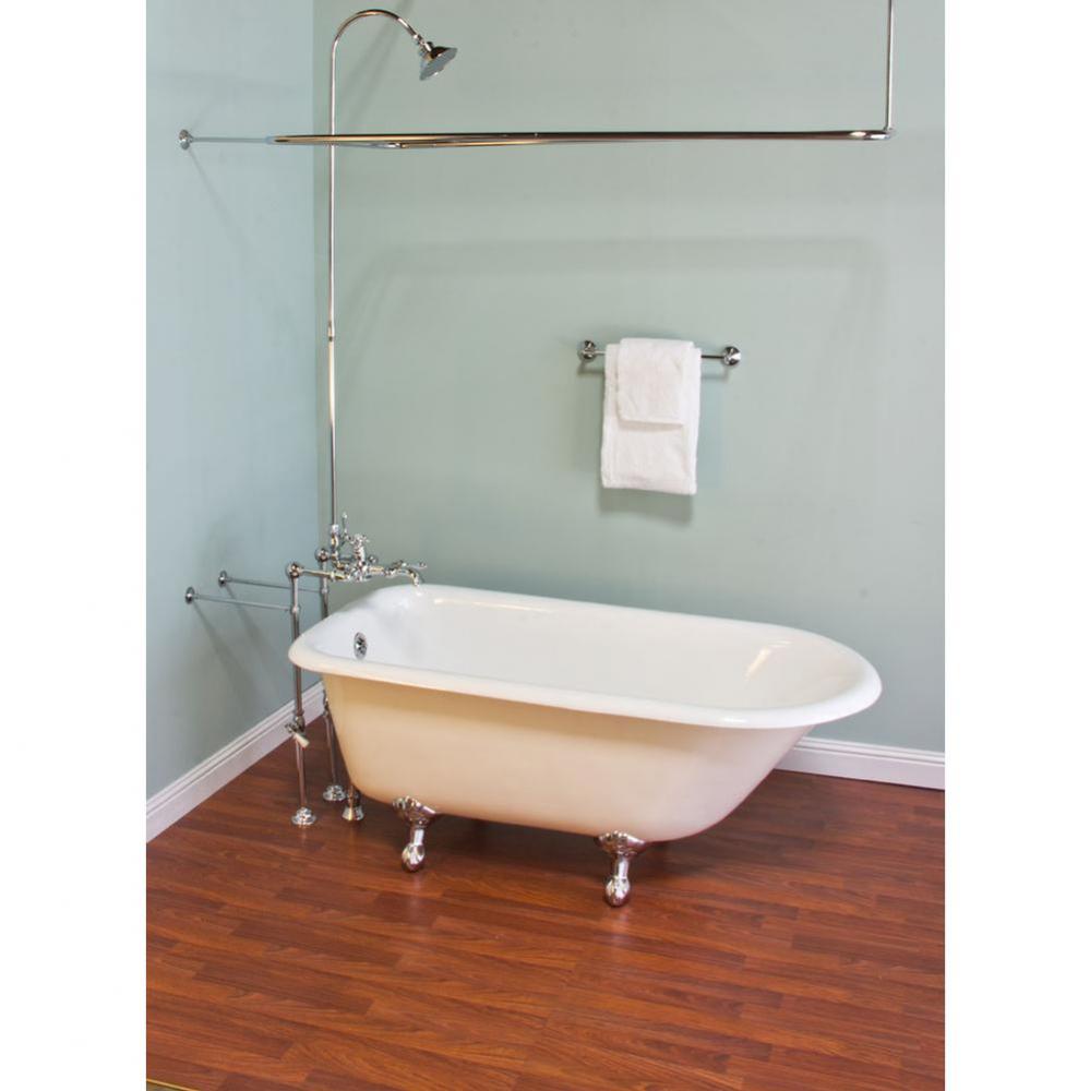 Chrome Over The Rim Mount Thermostatic Shower Enclosure Set. Includes 7'' Ctr The