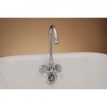 Strom Living P0126C - Chrome Leg Tub Faucet W/Gooseneck Spout