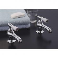 Strom Living P0587C - Chrome  Faucet Set Wporcelain Lever Handles