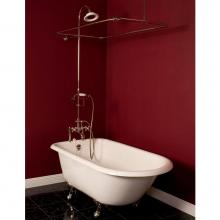 Strom Living P0730EXTC - Chrome Deck Mount Shower Enclosure Set Includes Faucet